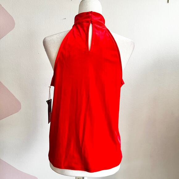 Red Velvet Tank Top, Y2K, Vintage, Gothic, Romantic, Retro, Elegant, Medium - Picture 4 of 5